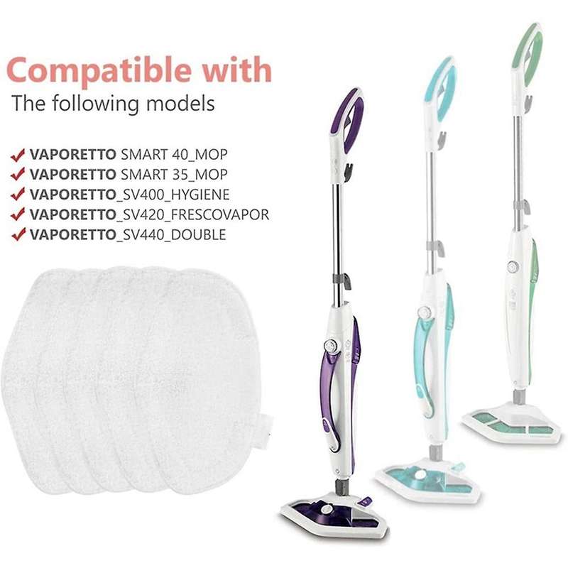 Washable Mop Cloths for Polti Vaporetto Paeu0332 Steam Vacuum Cleaner