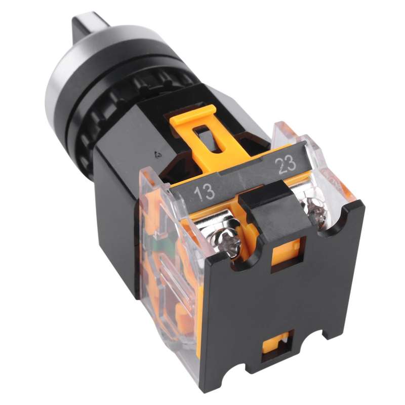 3-position Momentary Rotary Switch Long Handle 22mm Reset Switch