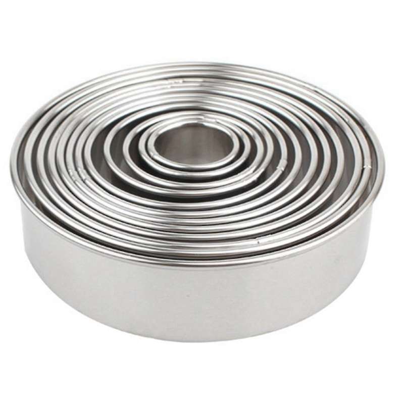 Round Cake Mould Rolling Mousse Ring Fondant Donut Biscuit Mould