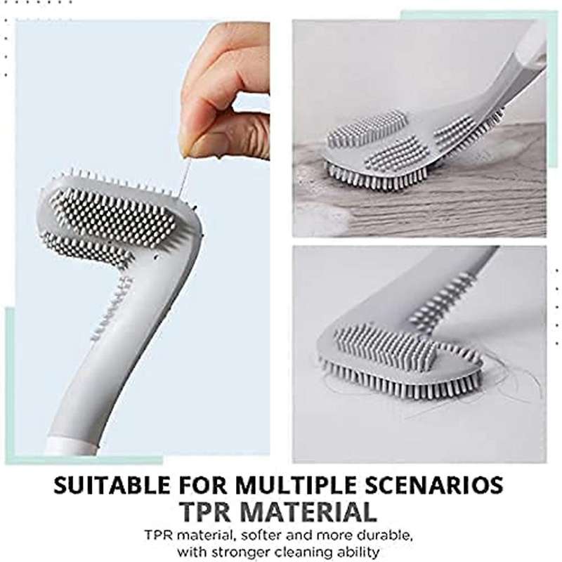 Long-handled Toilet Brush, Golf Brush Head Toilet Brush White
