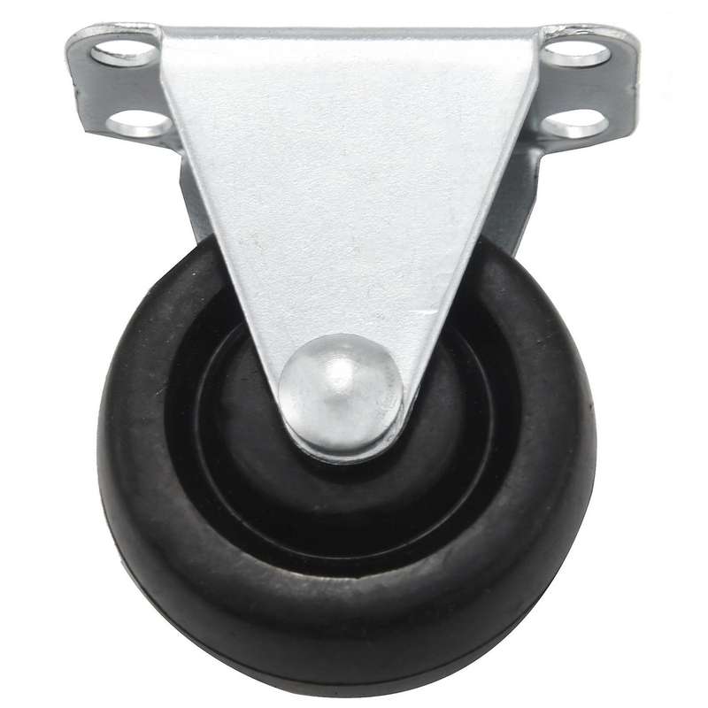 1.5 Inch Casters Wheels Rubber 2 Pcs Swivel with Brake, 2 Pcs Fixed