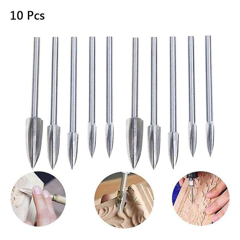 10 Pcs Engraving Drill Bit Set - with 3-8mm Drill Bit for Diy Carving