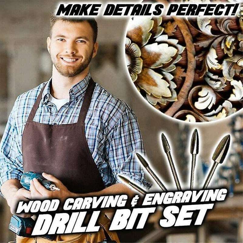 10 Pcs Engraving Drill Bit Set - with 3-8mm Drill Bit for Diy Carving