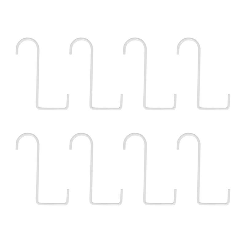 Patio White Powder Coated Steel Fence Hooks for Hanging Plants