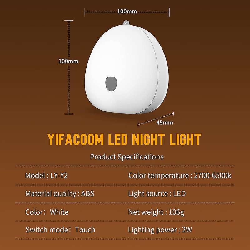 Children's Night Light, Led Night Light, Press Dimmable Night Lamp