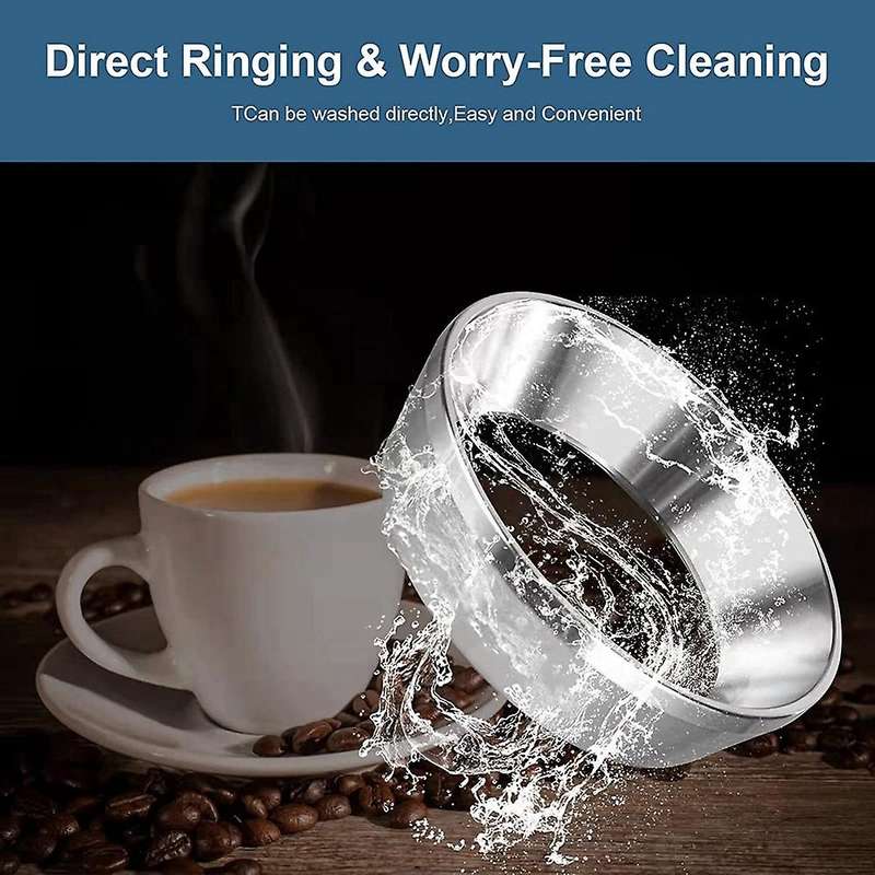51mm Espresso Dosing Funnel, Stainless Steel Coffee Dosing Ring