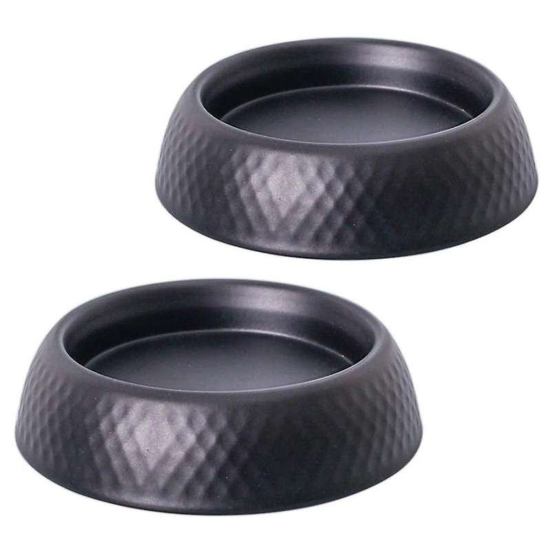 2pcs Black Candle Holder Scented Candle Bottom Holder