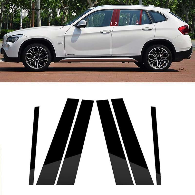 For Bmw- X1 2010-2015 Car Door Bc Pillar Posts Cover Pc Black 6 Pack