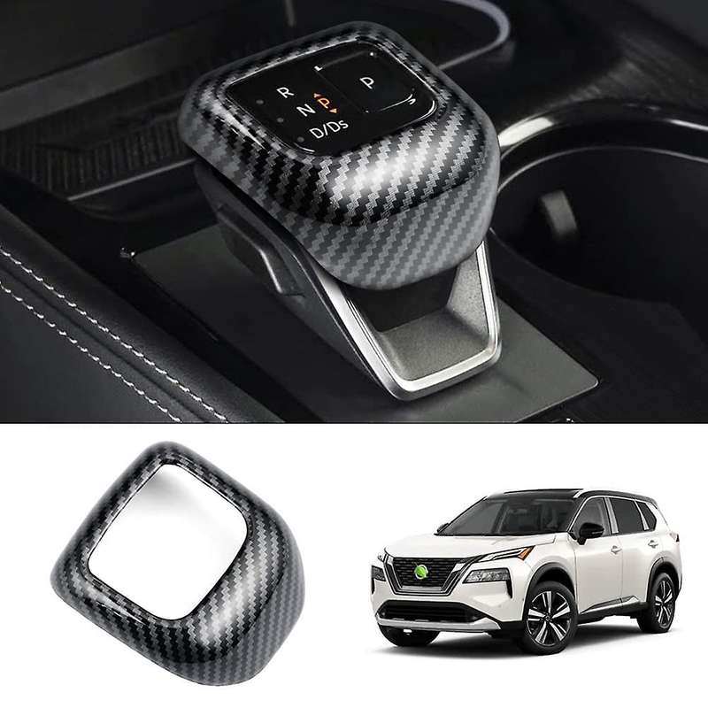 For Nissan Rogue X-trail 2021-2023 Carbon Fiber Gear Shift Knob Cover