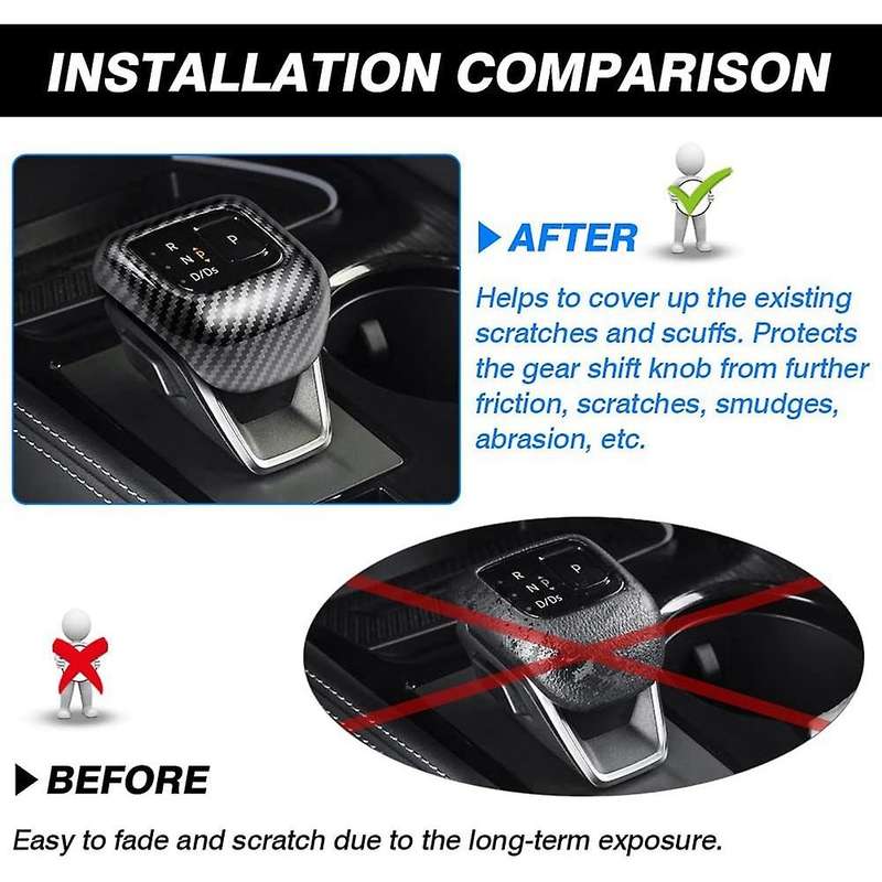 For Nissan Rogue X-trail 2021-2023 Carbon Fiber Gear Shift Knob Cover
