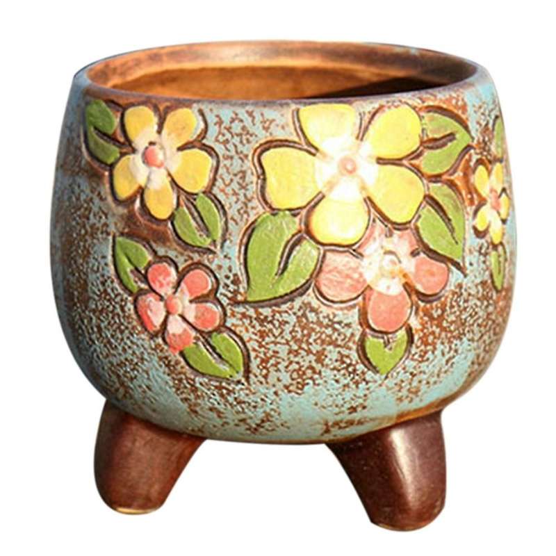 Horticultural Hand-painted Fleshy Plant Pot Simple Small Pot 1