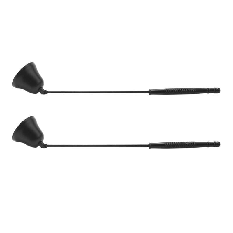 2x Candle Wick Snuffer Stainless Steel Candle Flame Trimmer Black