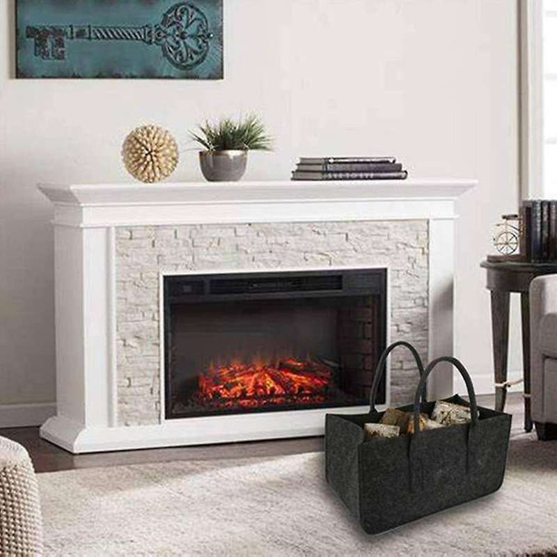 Pack Of 2 Felt Bags for Shopping Bag, Firewood Basket, Storage Bag