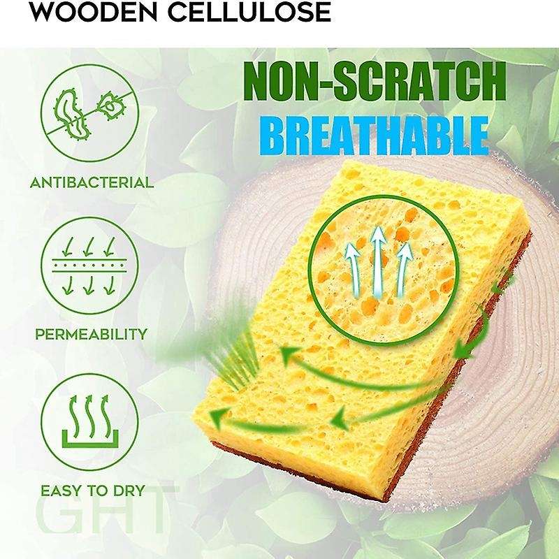 Palm Fiber Scrubber Sponge with Biodegradable Compostable Sponges