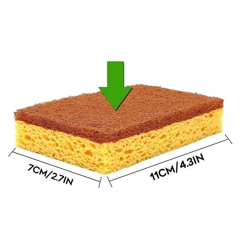 Palm Fiber Scrubber Sponge with Biodegradable Compostable Sponges