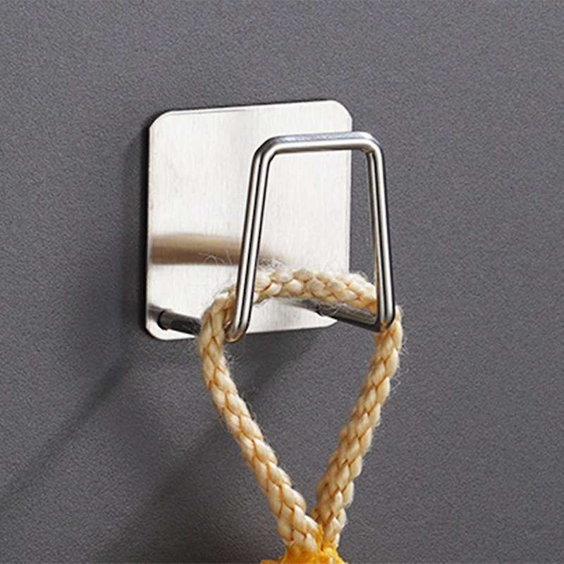 6 Pieces Sink Self-adhesive Sponge Rack Anti-rust, (silver)