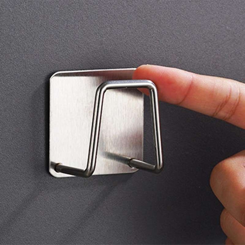 6 Pieces Sink Self-adhesive Sponge Rack Anti-rust, (silver)