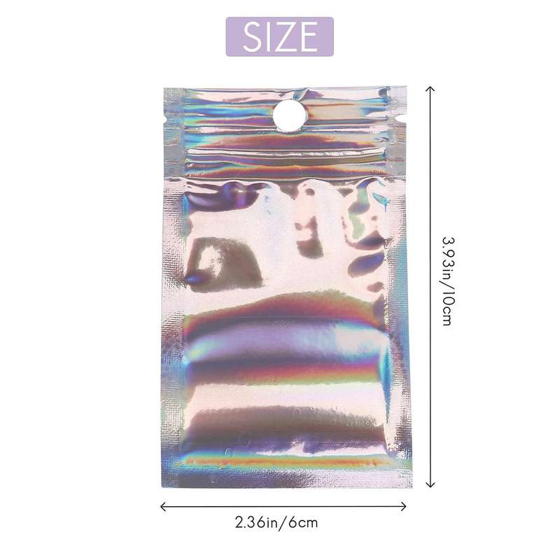 200 Pcs 2.3x3.9 Inches Color Aluminum Foil Bags for Food Storage