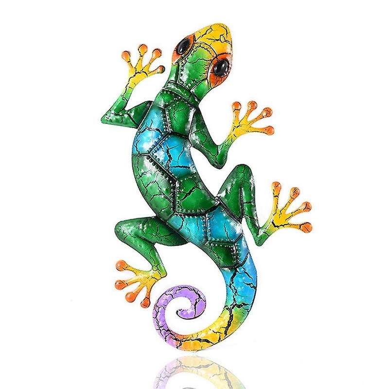 Metal Gecko Yard Garden Outdoor Iron Statues Home-garden Ornaments -1
