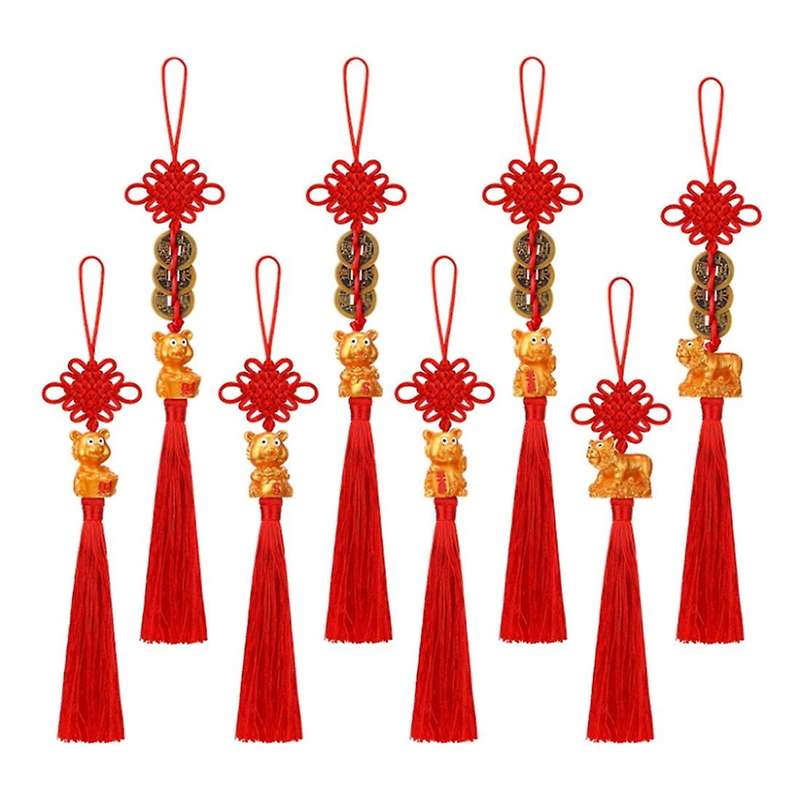 8 Pieces 2022 Chinese Year Of Tiger Lucky Charms Feng Shui Decor