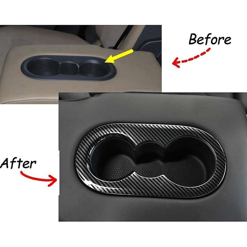 For Id.4 Id4 2021 Carbon Fiber Abs Car Rear Water Cup Holder Cover