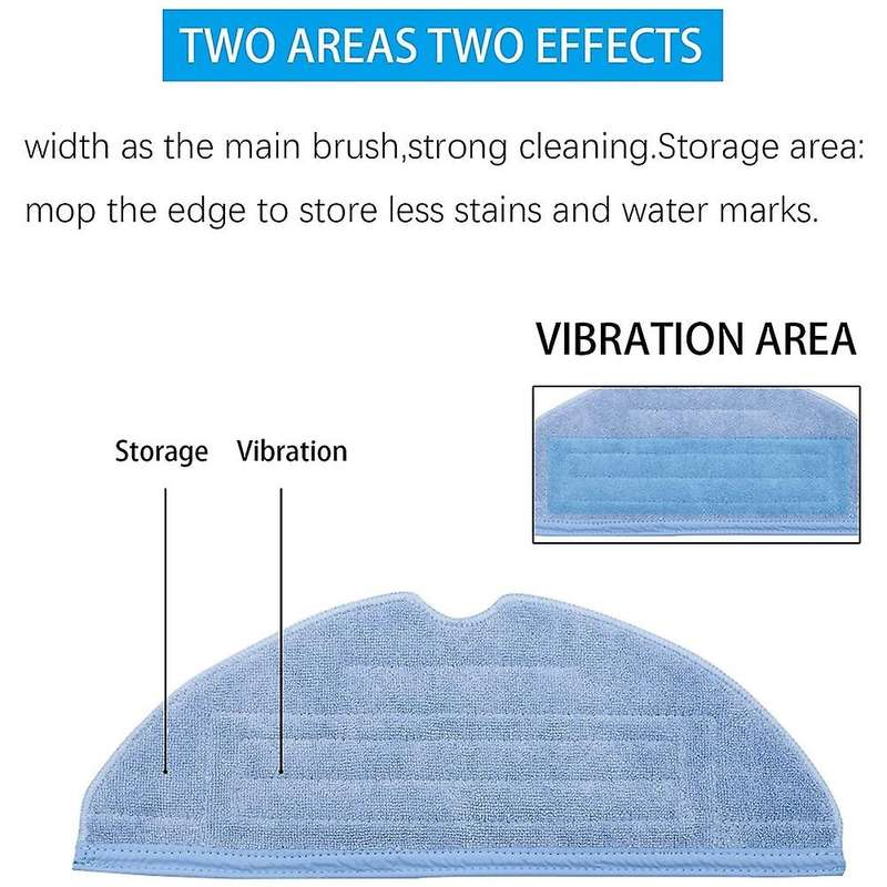 Replacement Microfiber Mop Clothes Cleaning Pads for Roborock T7s T7s