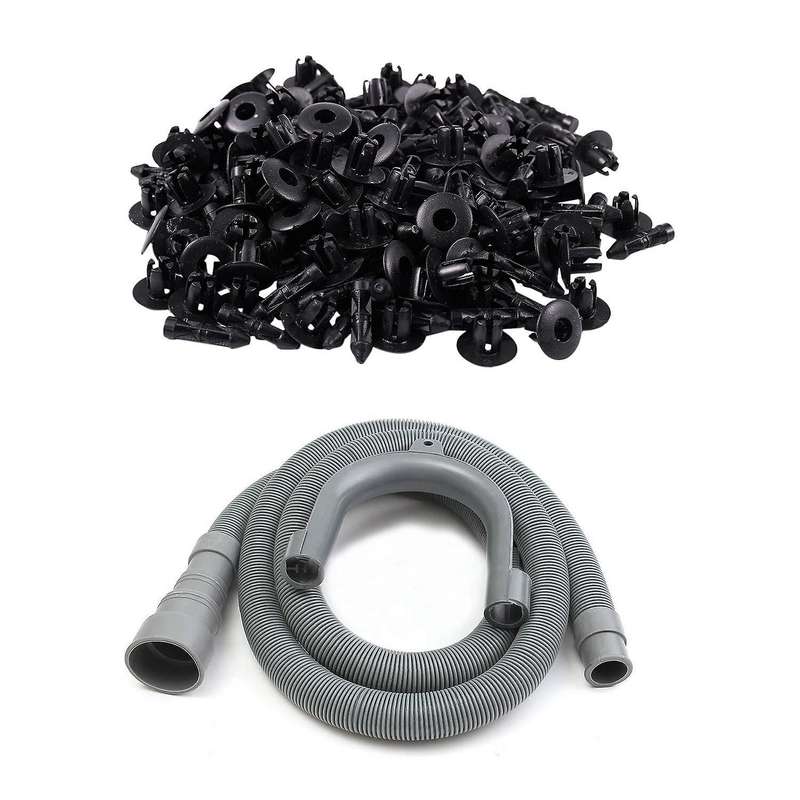 1.5m Dishwasher Drain Hose Extension Washing Pipe with Bracket Set
