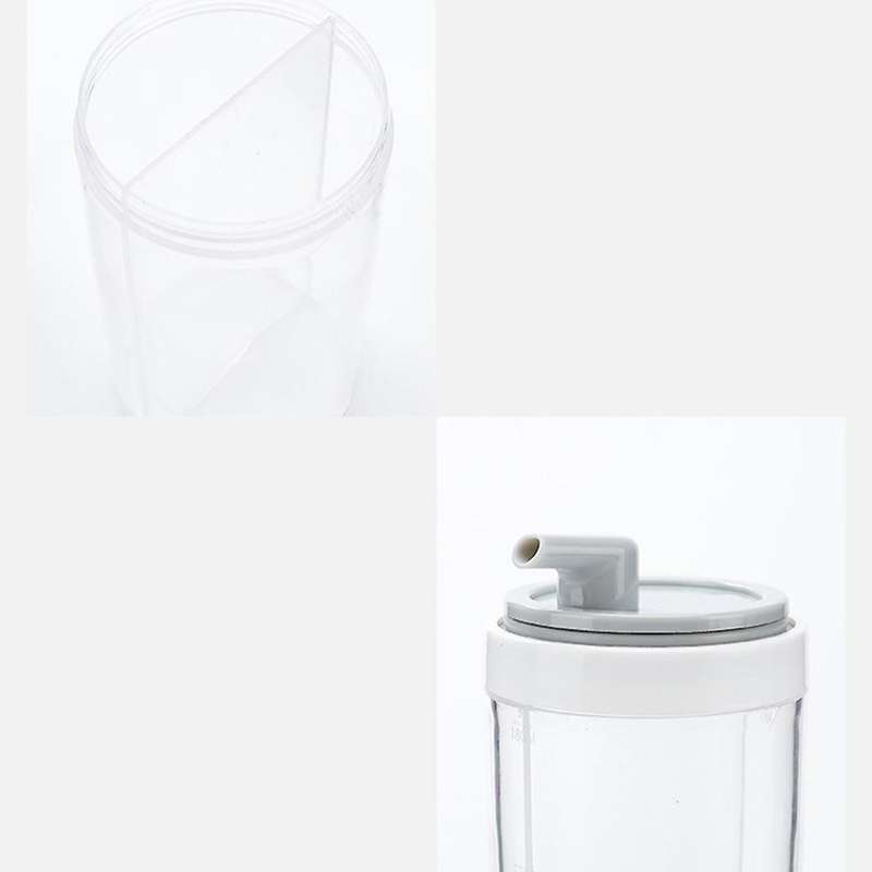 2pcs Rotating Two-in-one Seasoning Bottle Leak-proof Oil Plastic Jar