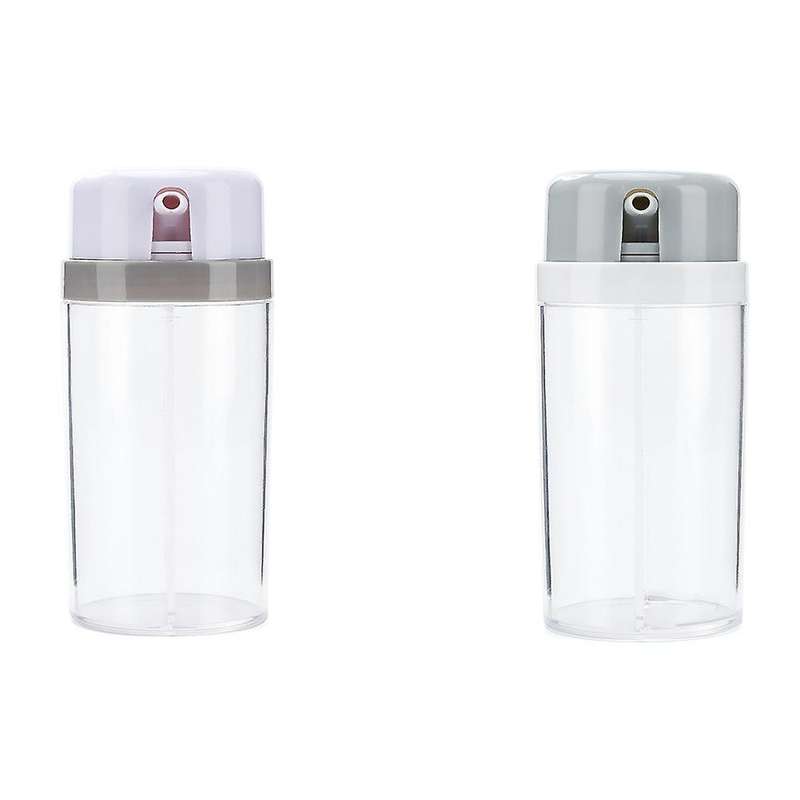 2pcs Rotating Two-in-one Seasoning Bottle Leak-proof Oil Plastic Jar
