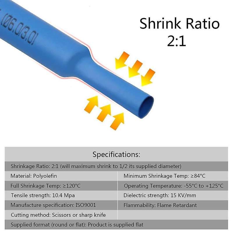750 Pieces Heat Shrink Tubing,cable Insulated Sleeving Tubes,5 Colors