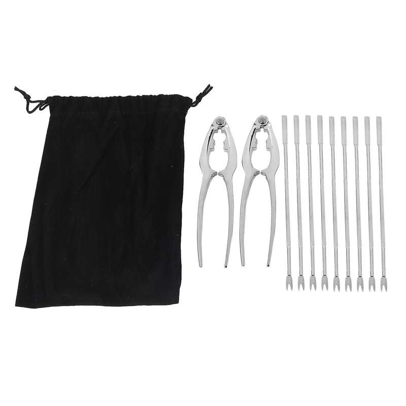 Seafood Tool Kit,stainless Steel Crab Leg Cracker Cracker Set 12pcs