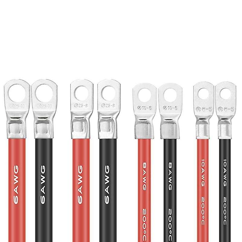 Car Battery Fired Wire 6awg (25-8) Battery Cable Connection Line for Cars