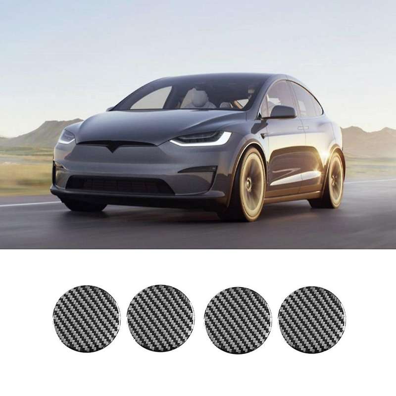 Car Tire Mark Stickers for Tesla Model X 2014-2022 Carbon Fiber