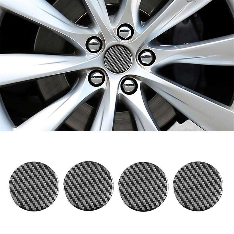 Car Tire Mark Stickers for Tesla Model X 2014-2022 Carbon Fiber