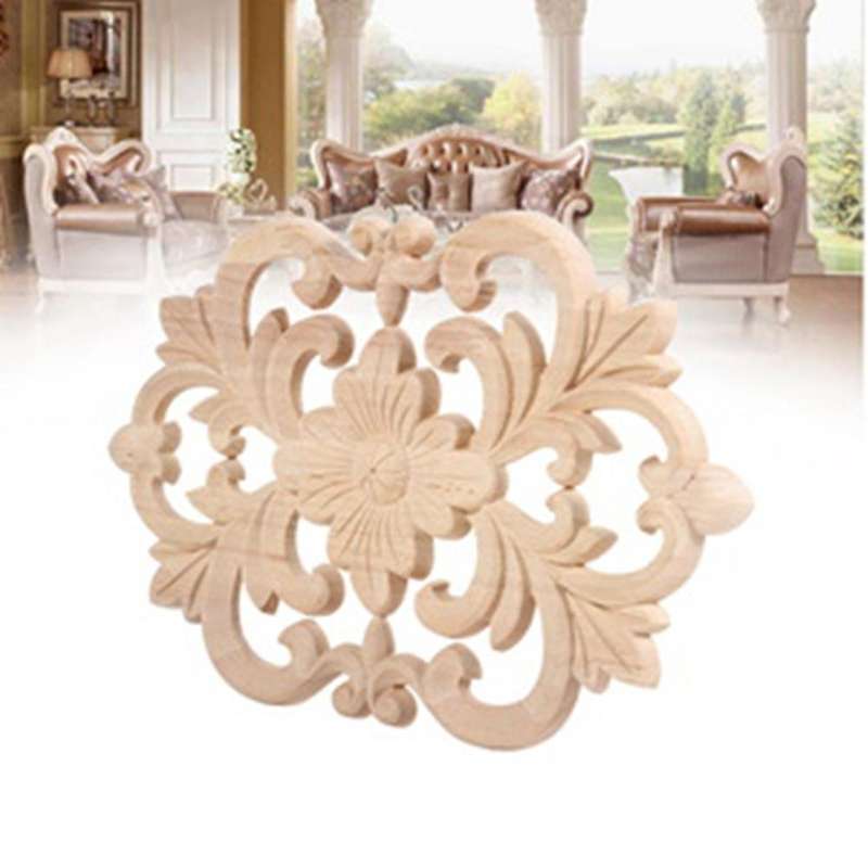 2 European Style Woodcarving Furniture Inlaid Decals Unpainted Frame