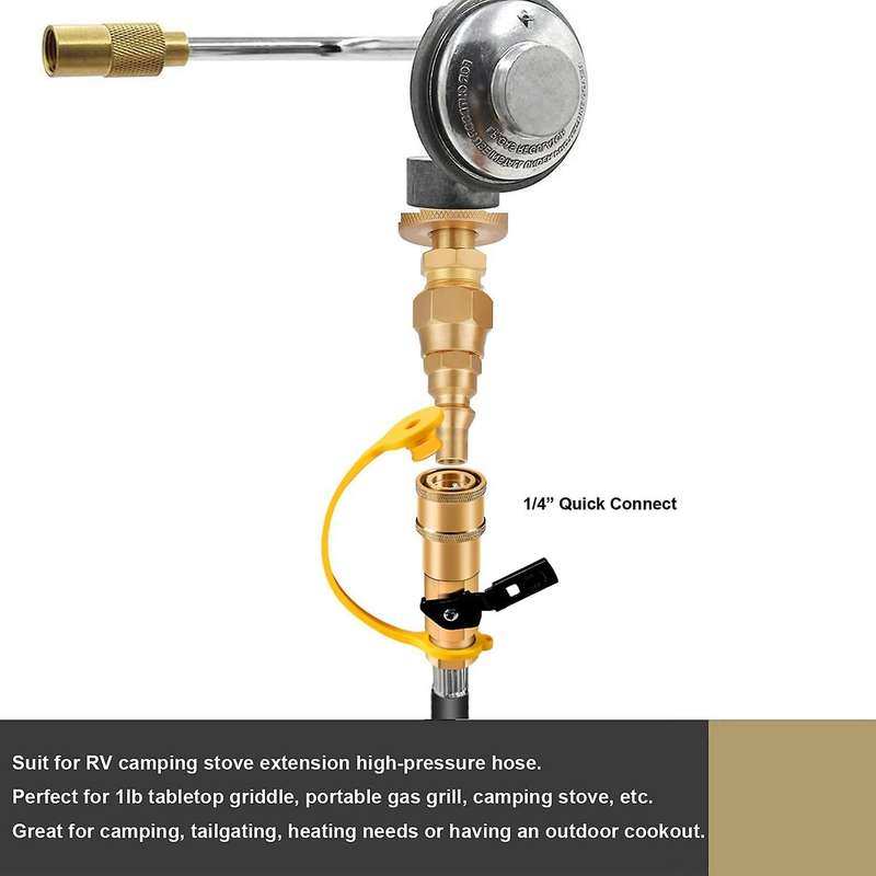 Propane Disposal Adapter with 1/4inch Quick Connect Disconnect Plug