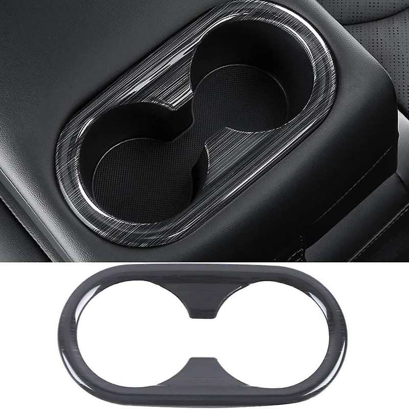For Kia Holder Frame Cover Trim Stainless Steel Accessories, Black