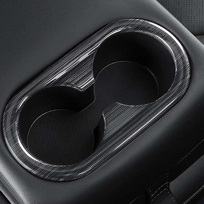 For Kia Holder Frame Cover Trim Stainless Steel Accessories, Black