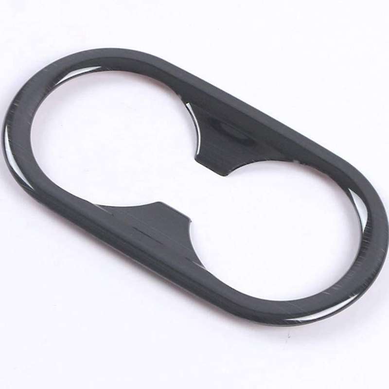 For Kia Holder Frame Cover Trim Stainless Steel Accessories, Black