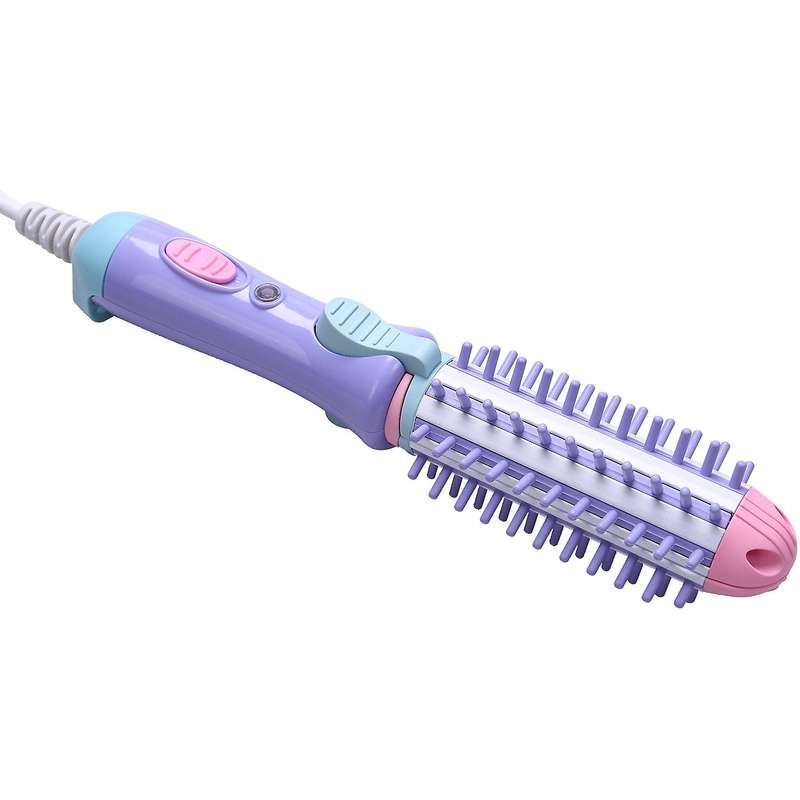 Hair Straightener Ceramic Ionic Hair Curler Hot Brush Eu Plug#purple