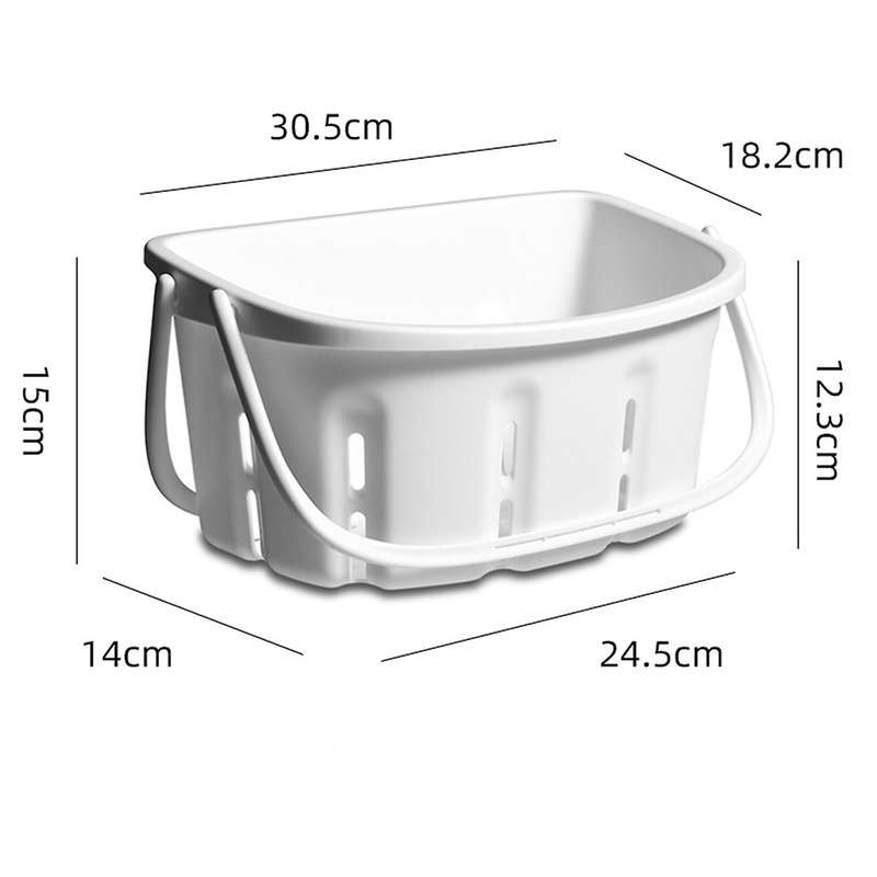 Creative Hanging Portable Storage Household Hanging Basket White