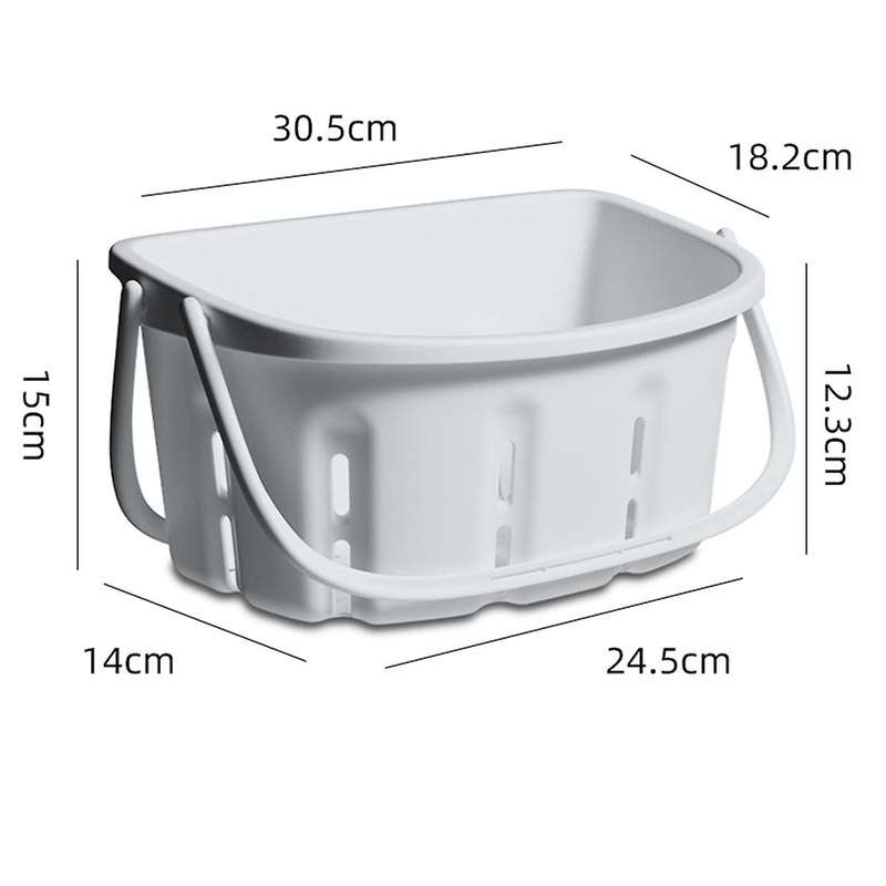 Creative Hanging Portable Storage Household Hanging Basket Gray