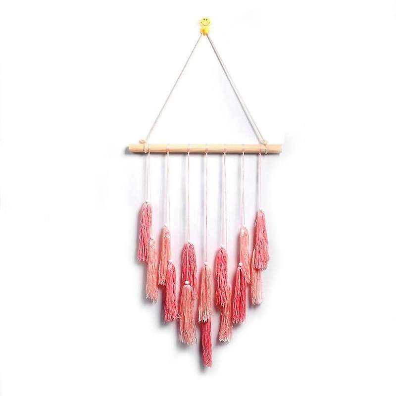 Bohemian Tassel Gradient Tapestry Handwoven Home Decoration, Red