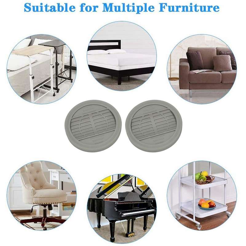 4 Pack Furniture Caster Cups Fits to All Floors&wheels Of Sofas, Beds