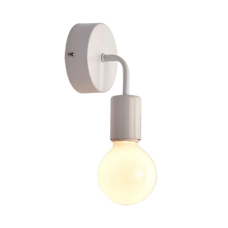 2x White Loft Antique Iron Simple Bar Aisle Wall Sucker Wall Lamp