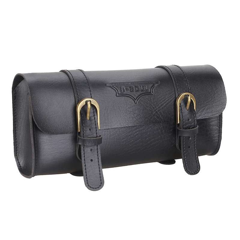B-soul Vintage Bicycle Handlebar Bag Pu Leather Cycling Bag Black