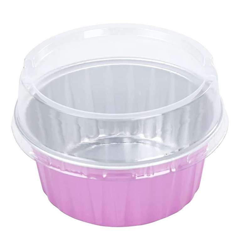 Dessert Cups, Aluminum Foil Mini Cupcake Liners, Muffin Liners, Pink