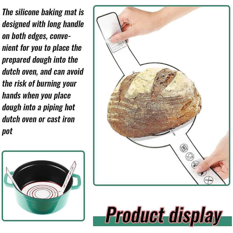 Silicone Baking Mat for Dutch Oven Bread Baking,non-stick Baking Mat