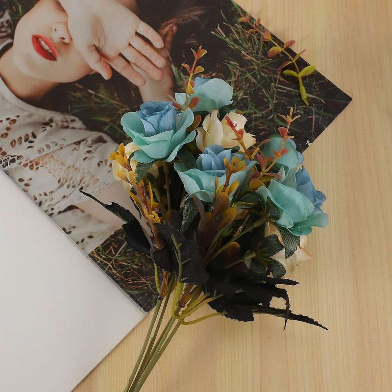 4 Bunches Of Artificial Flowers, for Wedding, Home Office and Party