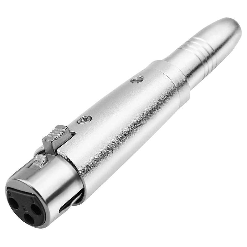 5pcs 3pin Xlr Female to 1/4 Inch 6.3/6.5 Mm Mono Female Mic Converter